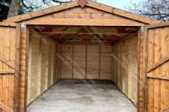 14x10-Tongue-And-Groove-Jumbo-Delux-Apex-Shed-with-large-double-doors-for-vehicle-access-treated-rustic-brown333
