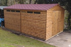 16x10-Log-Lap-Apex-shed-or-workshop-with-double-doors-opening-security-windows-and-red-shingles-