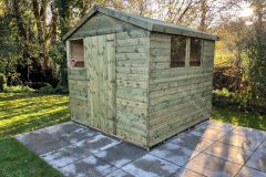 8x8-Tongue-And-groove-Apex-shed-with-single-door-and-standard-windows-treated-rich-green-